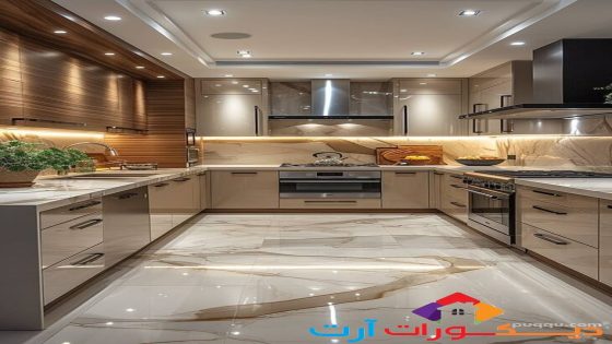 مطابخ الوميتال صغيرة مودرن و اشكال اسود و بيج 2026